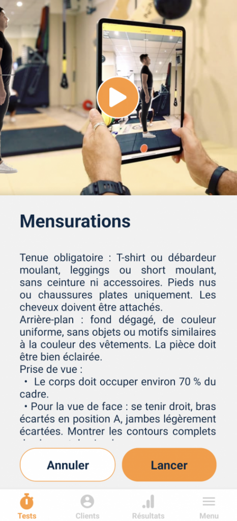 Hexfit lab permet de prendre les mensurations d'une personne via deux photos